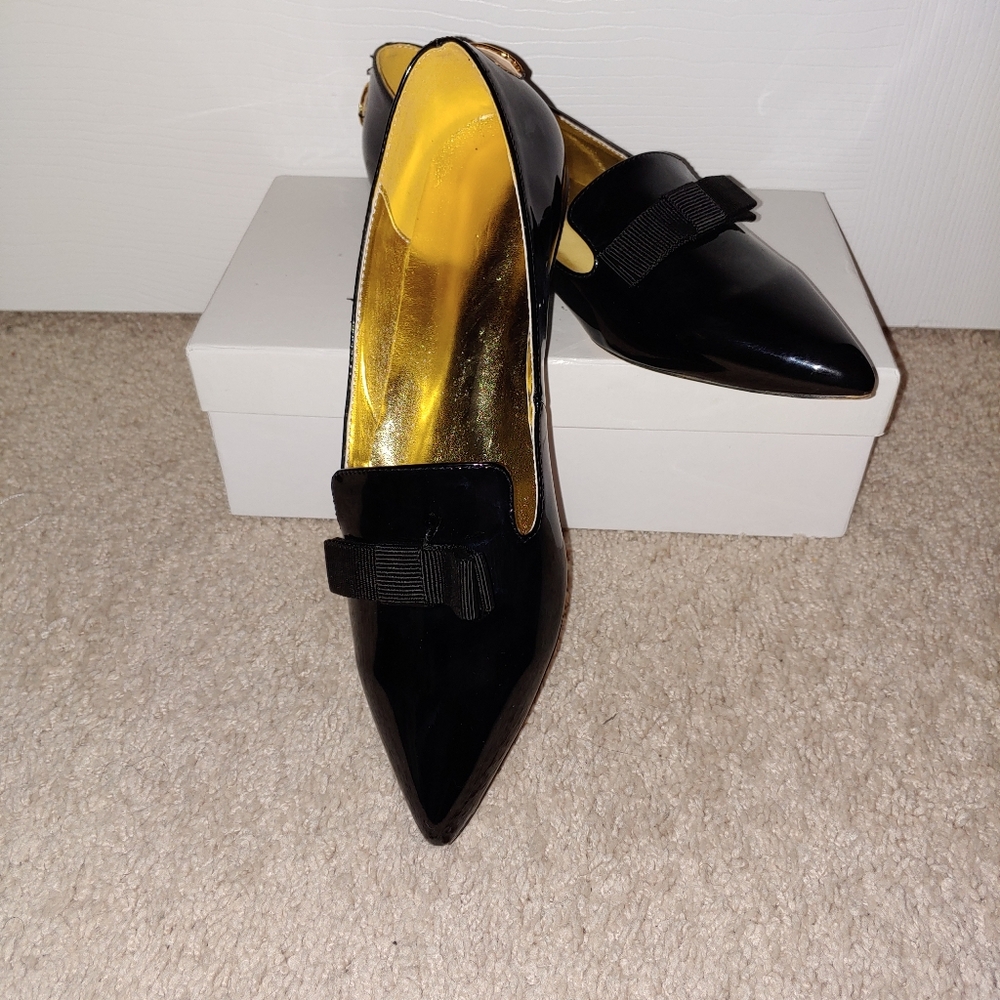 Faux Patent Leather Flats